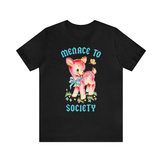 Cute Retro Deer Menace to Society T-Shirt