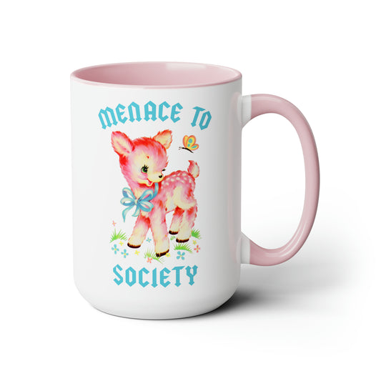 Cute Retro Deer Menace to Society Mug