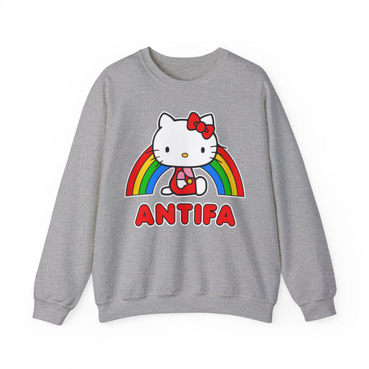 Cute Retro Antifa Hello Kitty Sweatshirt