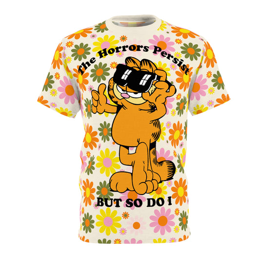 Cute Retro The Horrors Persist But So Do I Garfield T-Shirt