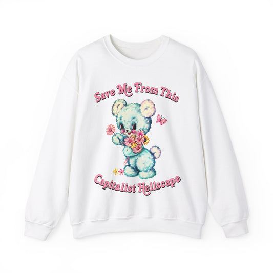 Cute Retro Save Me From This Capitalist Hellscape Sweatshirt