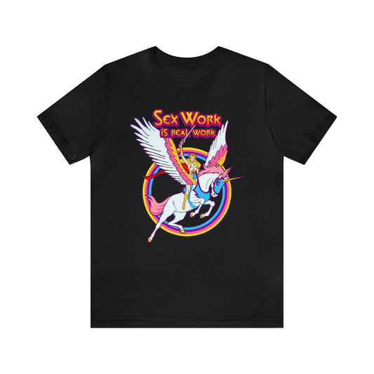 80s Retro She-Ra Sex Work is Real Work T-Shirt