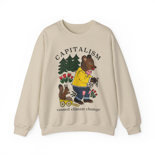 Cute Capitalism Caused Climate Change Sweatshirt