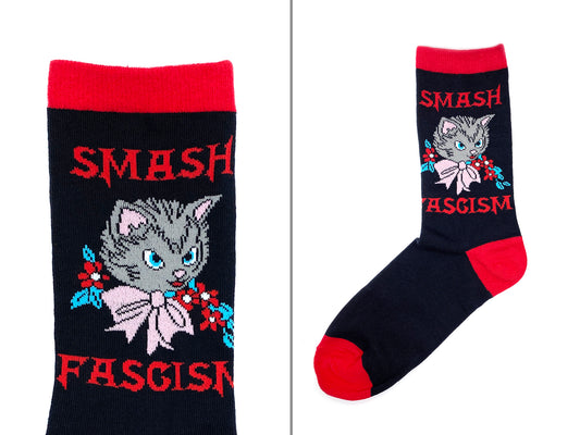 Cute Kitty Smash Fascism Socks