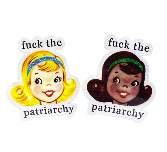 Retro Fuck the Patriarchy Sticker