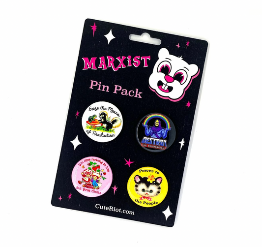 Cute Retro Marxist Pin Pack