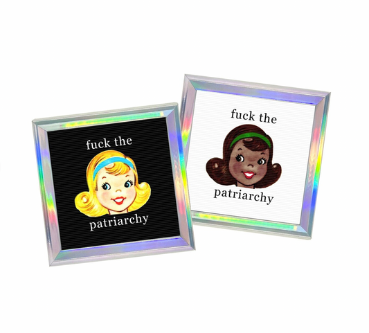 Fuck the Patriarchy 3D Lenticular Art Print with Holo Frame