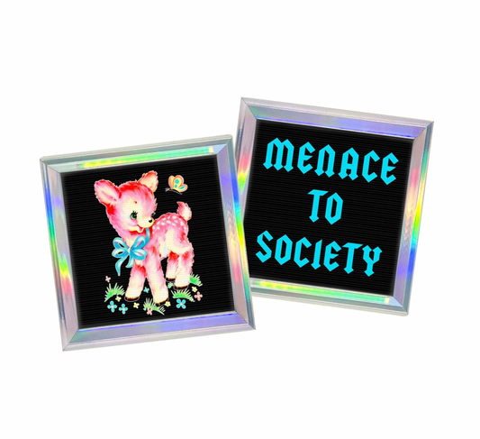 Menace to Society 3D Lenticular Art Print with Holo Frame