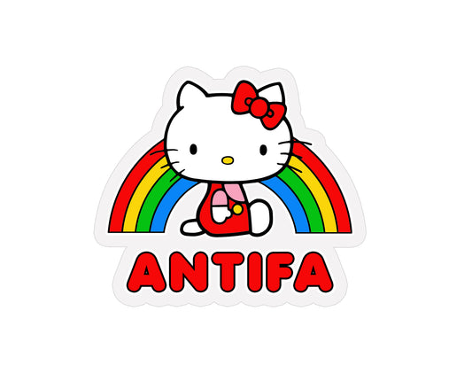 Cute Hello Kitty Antifa Sticker