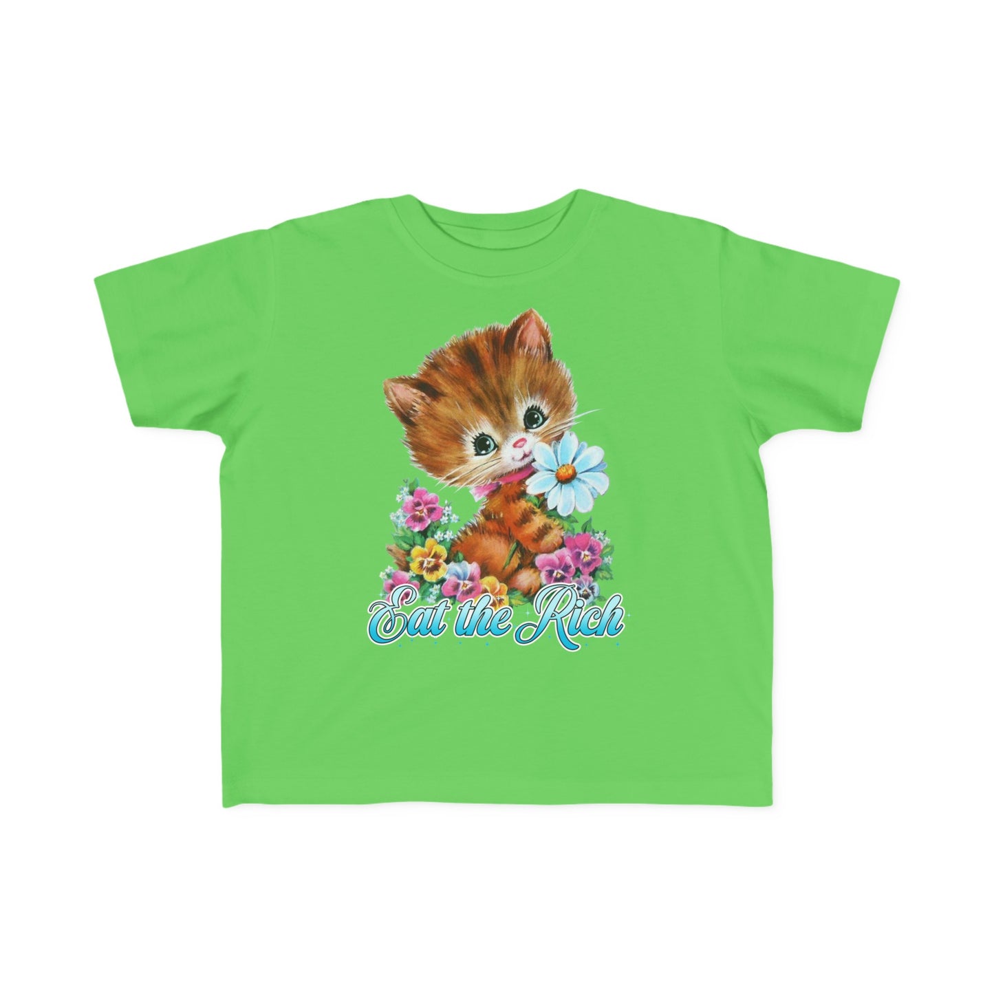 Cute Kitty Eat the Rich Toddler Kids T-Shirt