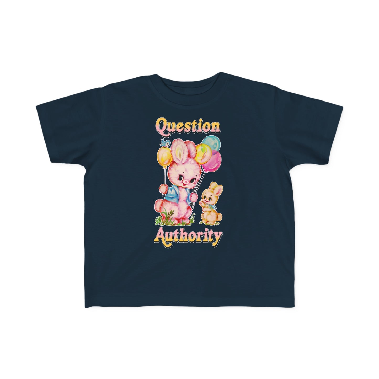 Cute Retro Question Authority Toddler Kids T-Shirt