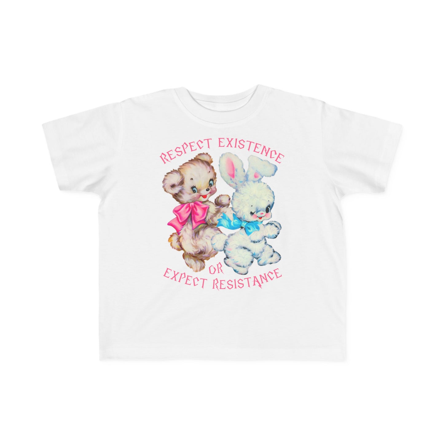 Cute Retro Respect Existence or Expect Resistance Toddler Kids T-Shirt