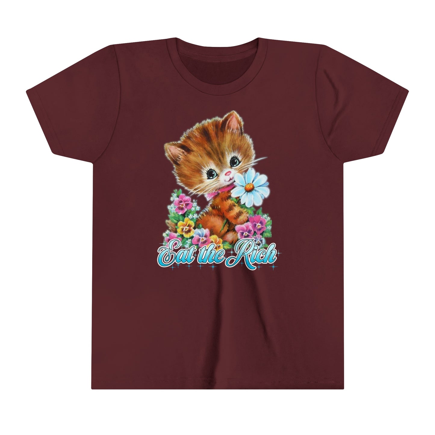 Kids Cute Kitty Eat the Rich Youth T-Shirt