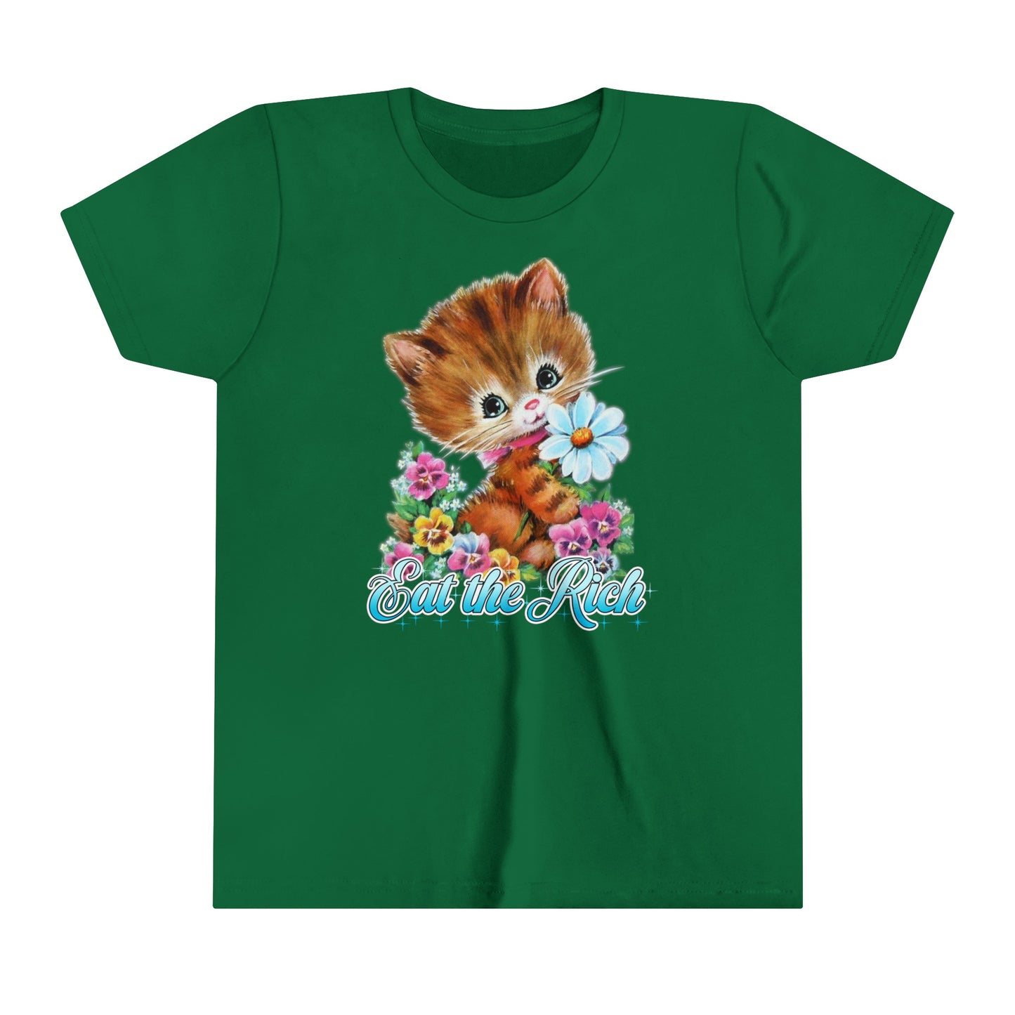 Kids Cute Kitty Eat the Rich Youth T-Shirt