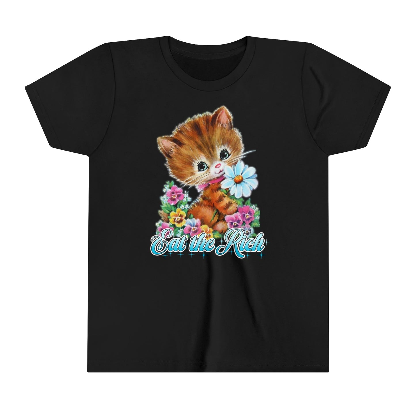 Kids Cute Kitty Eat the Rich Youth T-Shirt