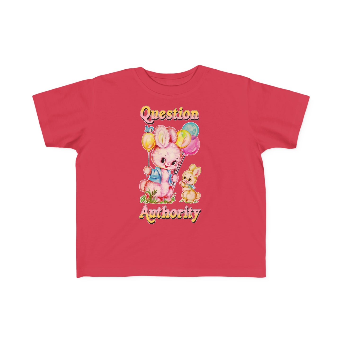 Cute Retro Question Authority Toddler Kids T-Shirt