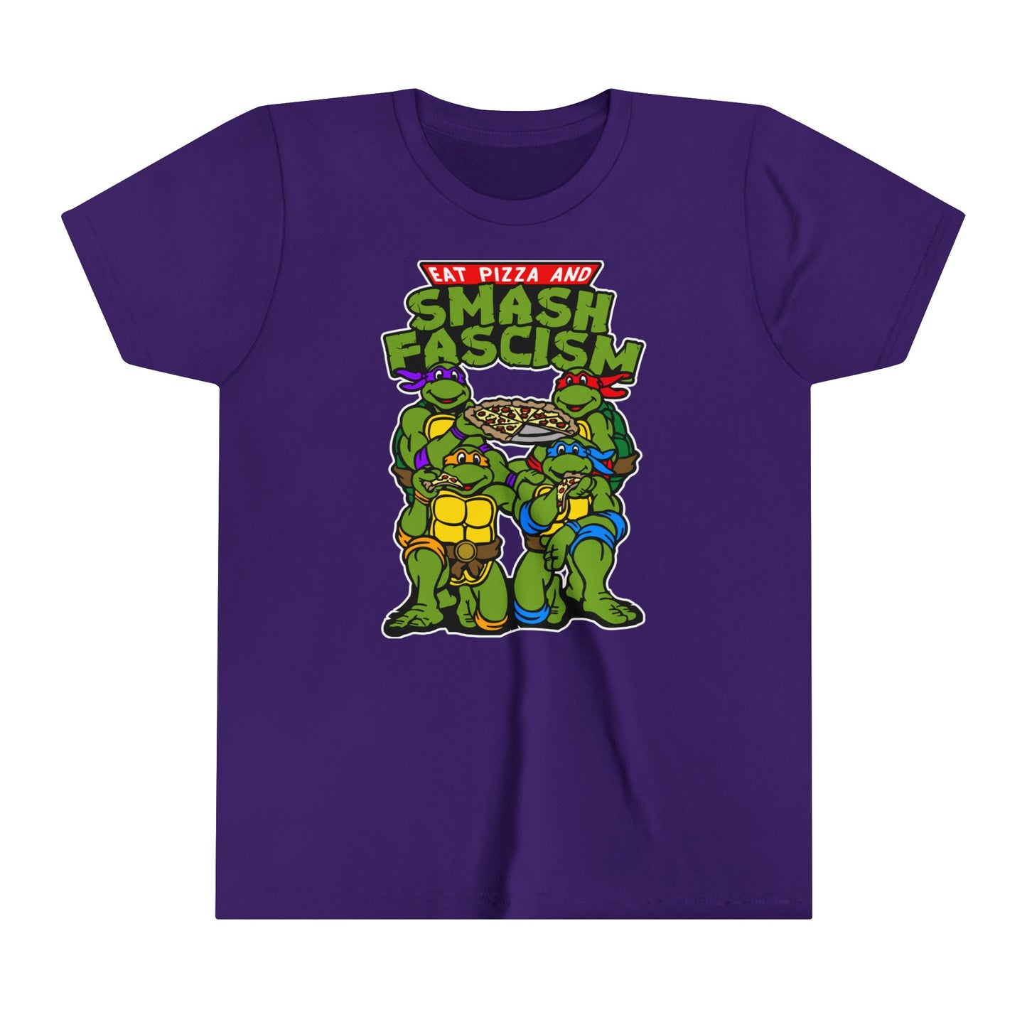 Kids Eat Pizza and Smash Fascism Youth T-Shirt