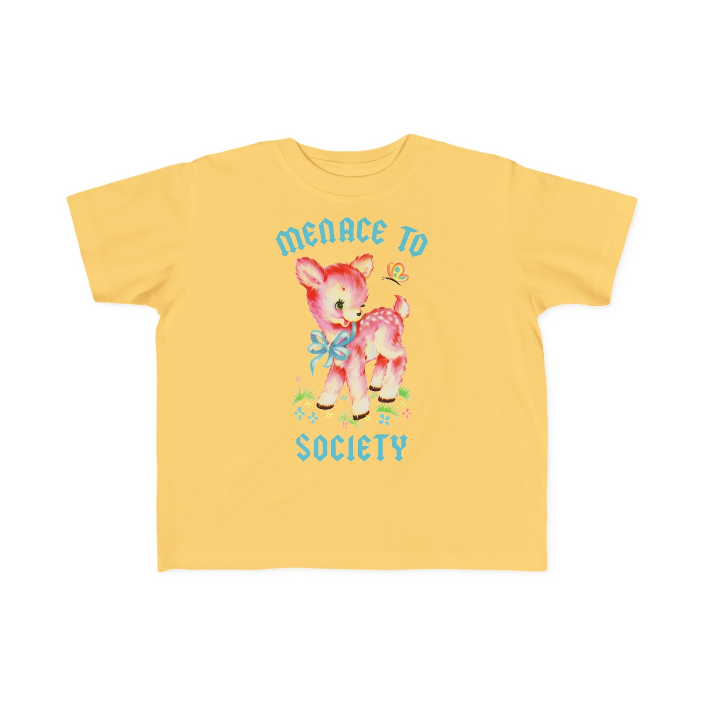 Cute Retro Deer Menace to Society Toddler Kids T-Shirt