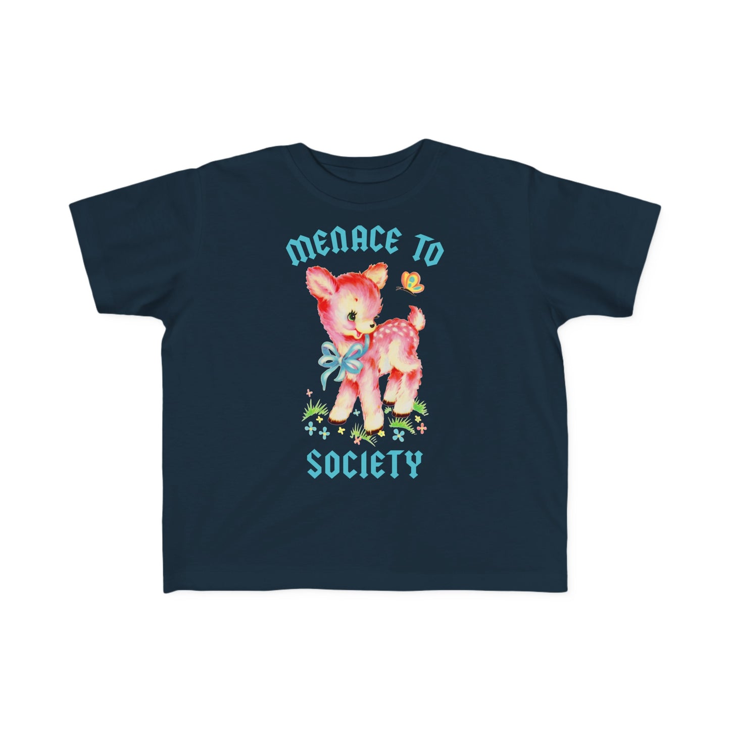 Cute Retro Deer Menace to Society Toddler Kids T-Shirt