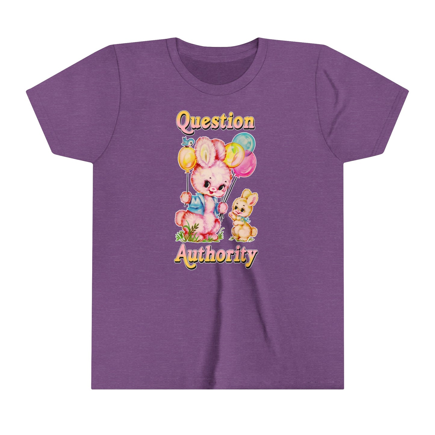 Kids Cute Retro Question Authority Youth T-Shirt