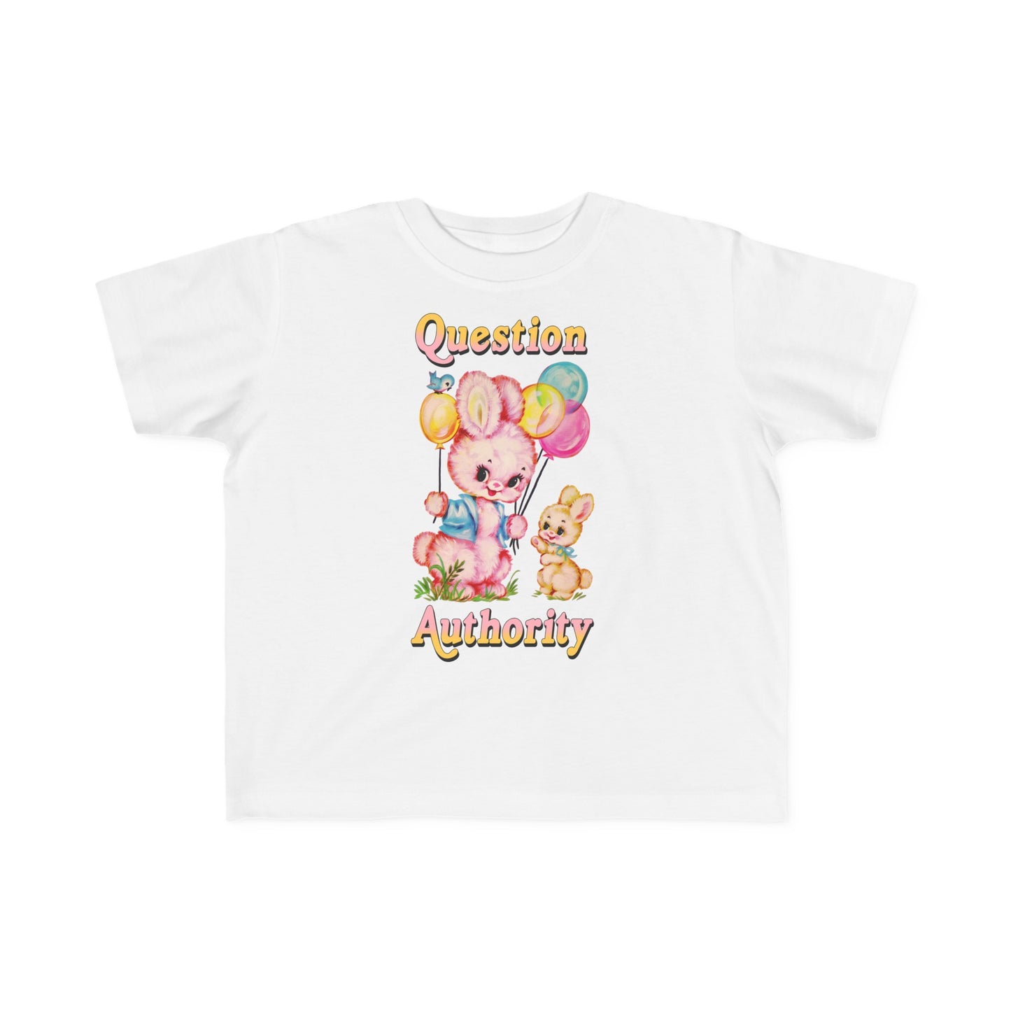 Cute Retro Question Authority Toddler Kids T-Shirt