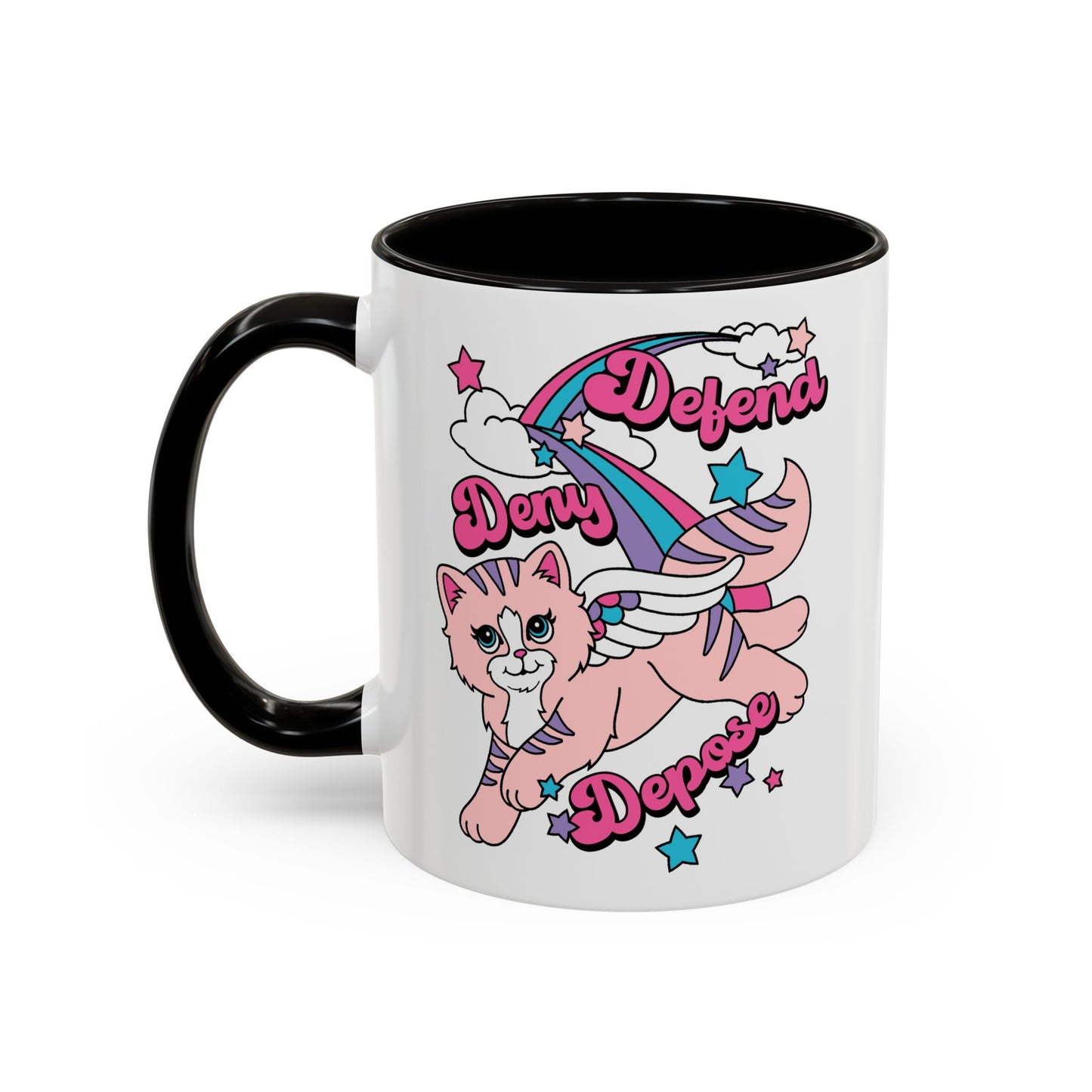 Cute Kitty Deny Defend Depose Mug