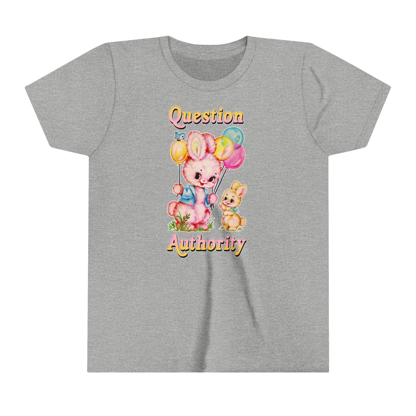 Kids Cute Retro Question Authority Youth T-Shirt