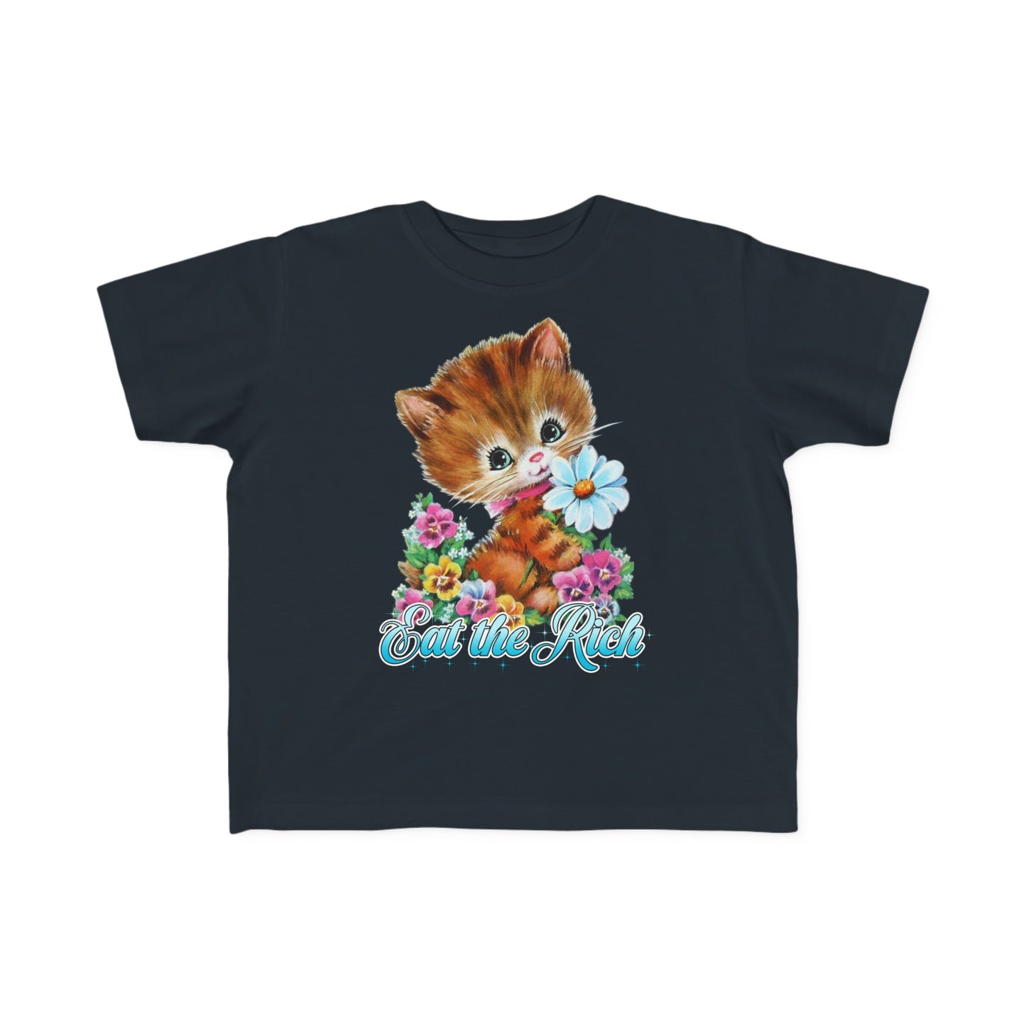 Cute Kitty Eat the Rich Toddler Kids T-Shirt