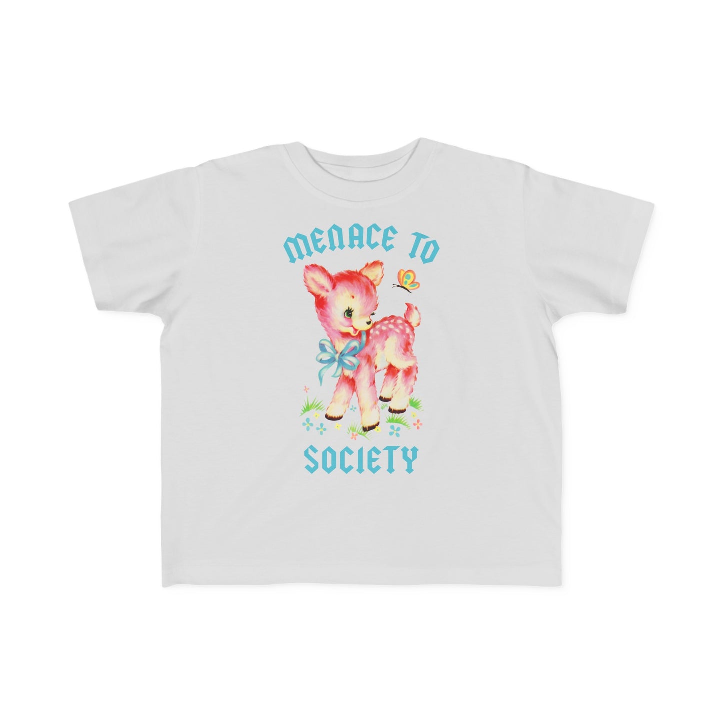 Cute Retro Deer Menace to Society Toddler Kids T-Shirt