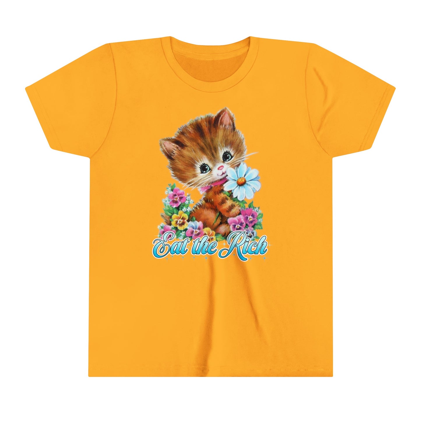 Kids Cute Kitty Eat the Rich Youth T-Shirt