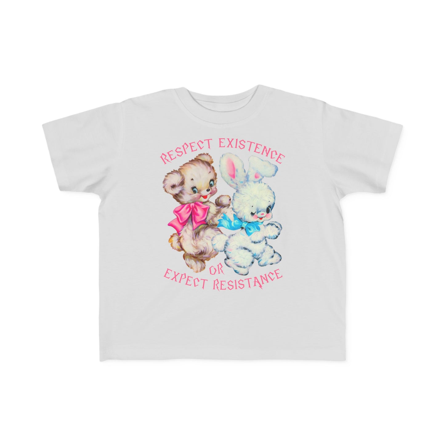 Cute Retro Respect Existence or Expect Resistance Toddler Kids T-Shirt