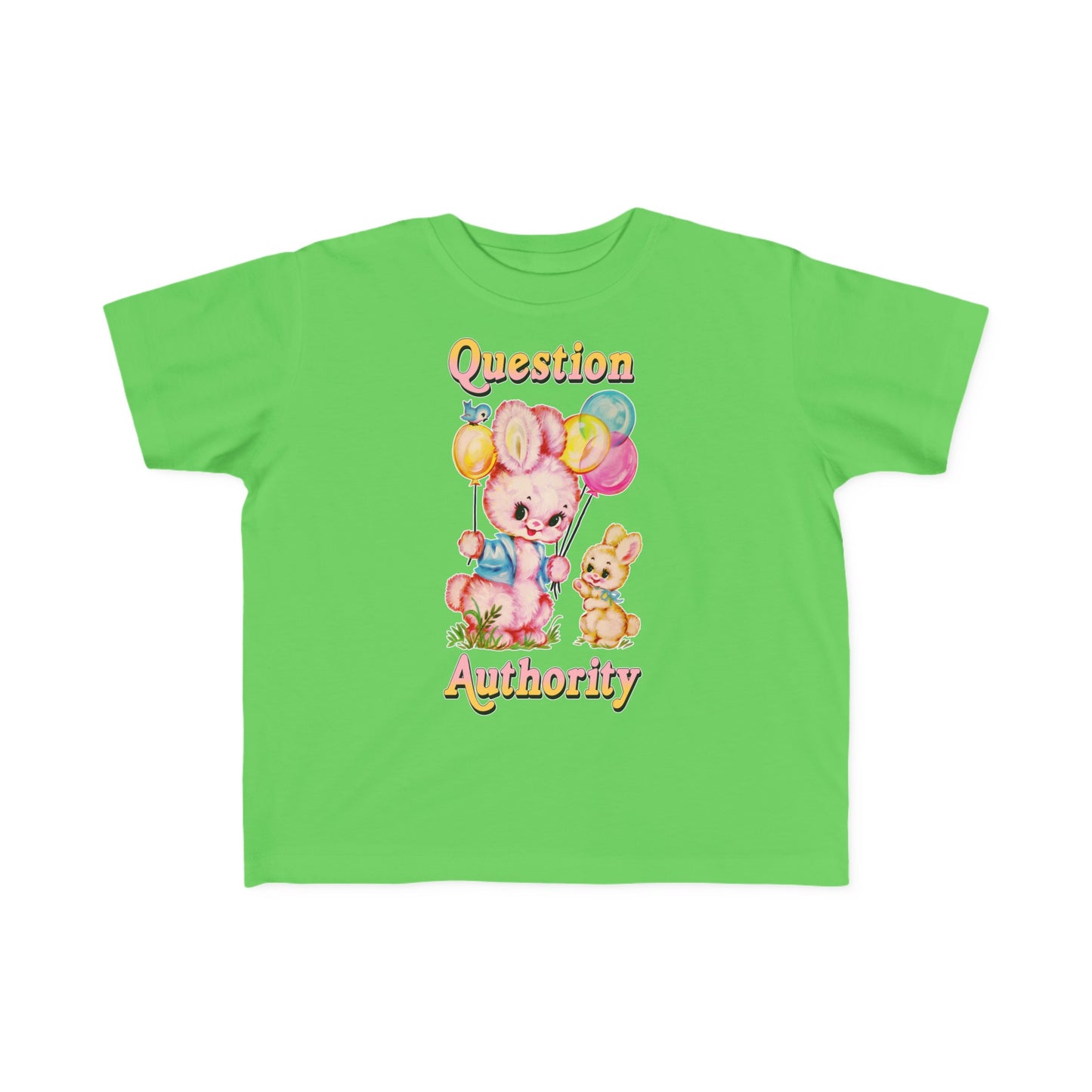 Cute Retro Question Authority Toddler Kids T-Shirt