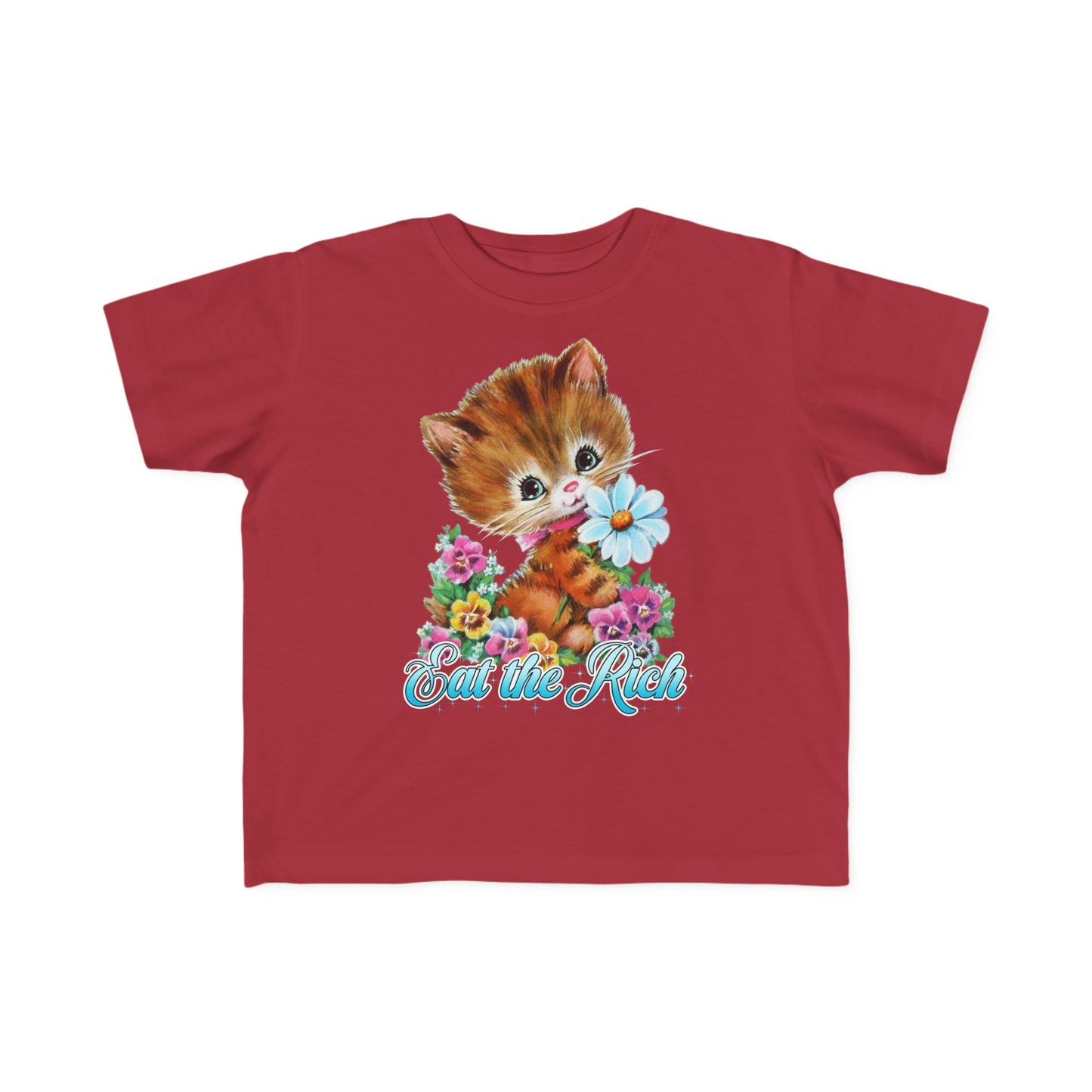 Cute Kitty Eat the Rich Toddler Kids T-Shirt