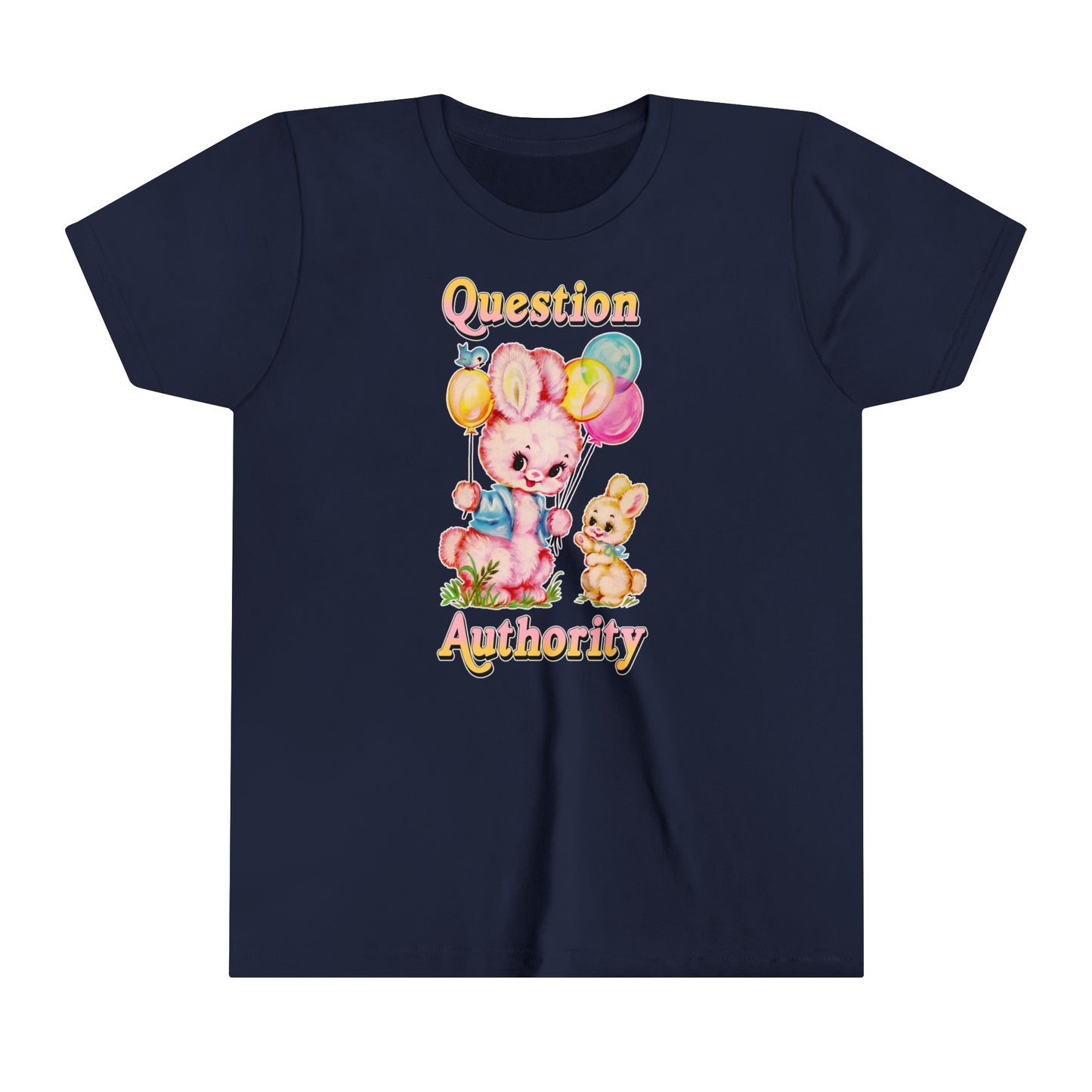 Kids Cute Retro Question Authority Youth T-Shirt