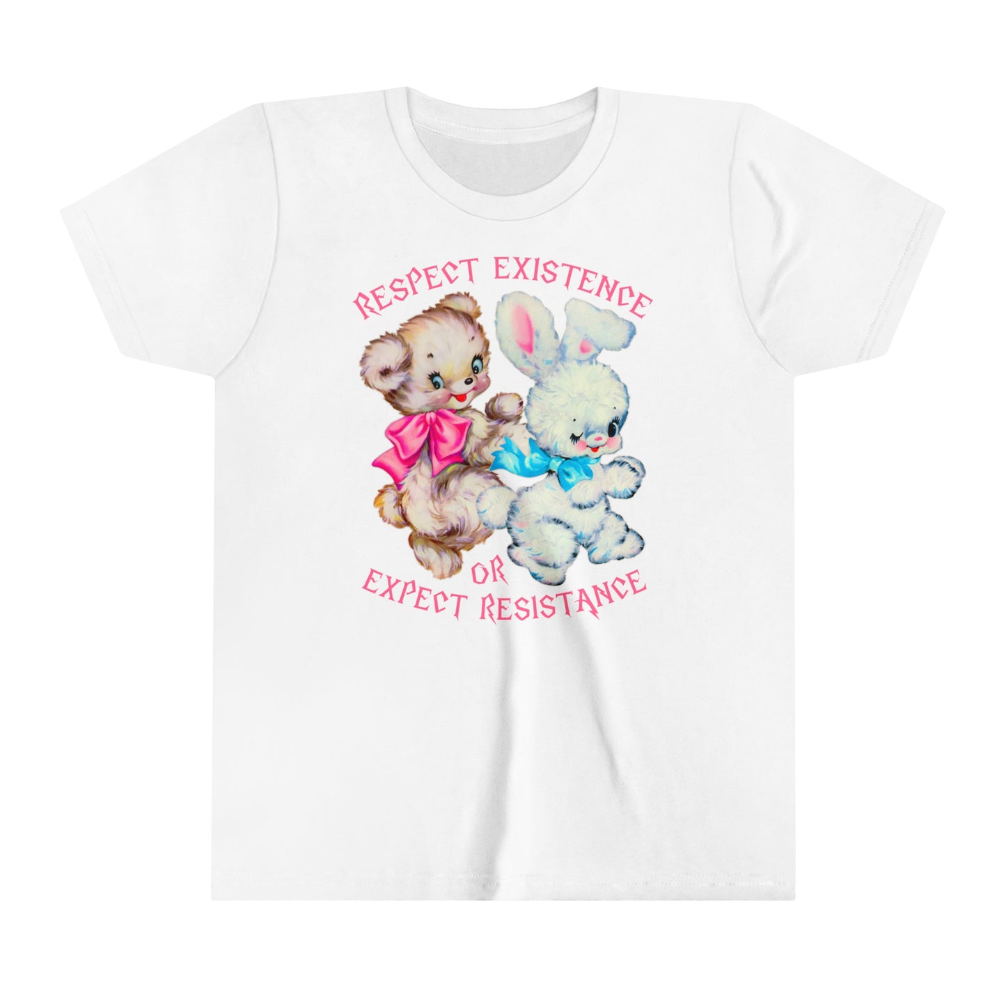 Kids Cute Retro Respect Existence or Expect Resistance Youth T-Shirt