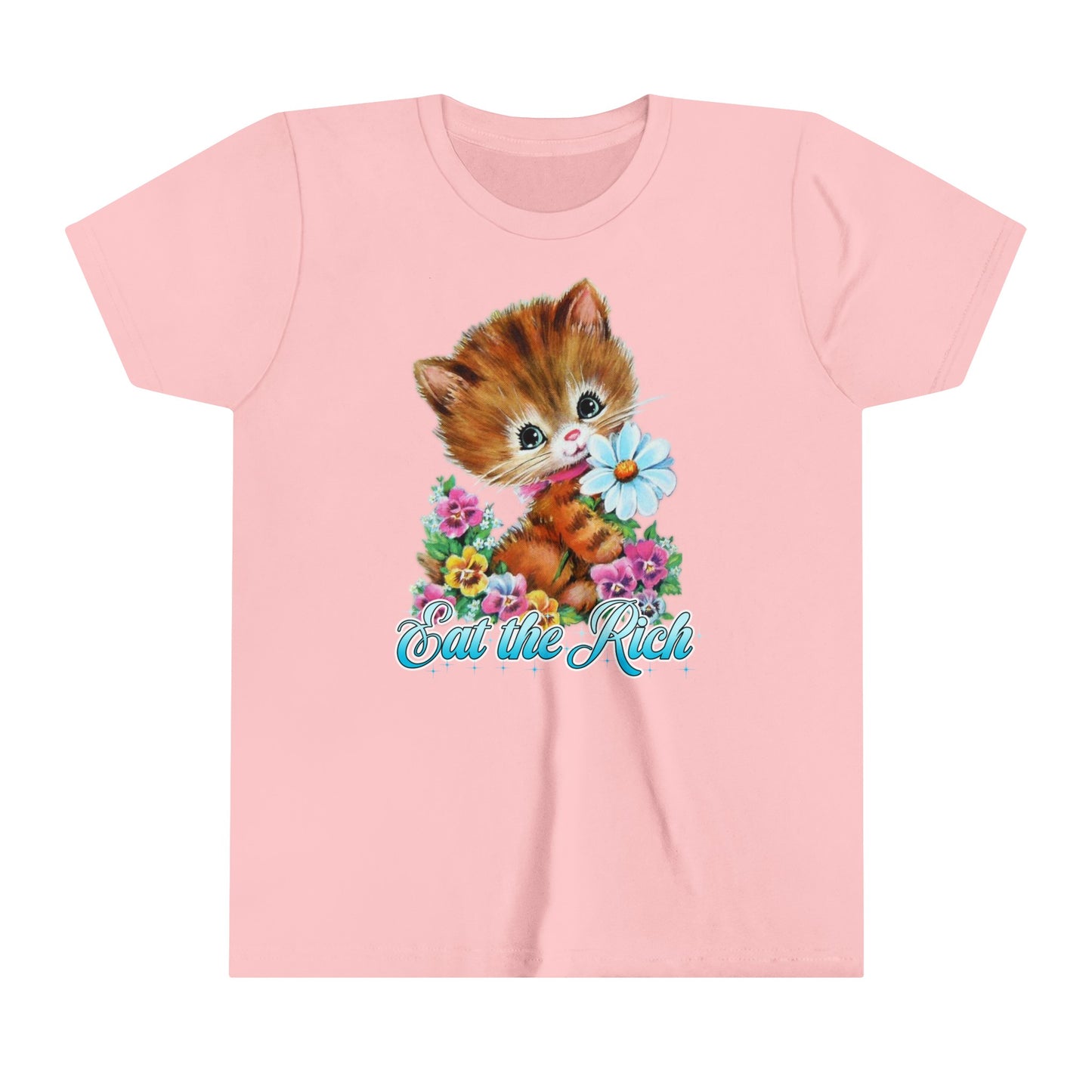 Kids Cute Kitty Eat the Rich Youth T-Shirt