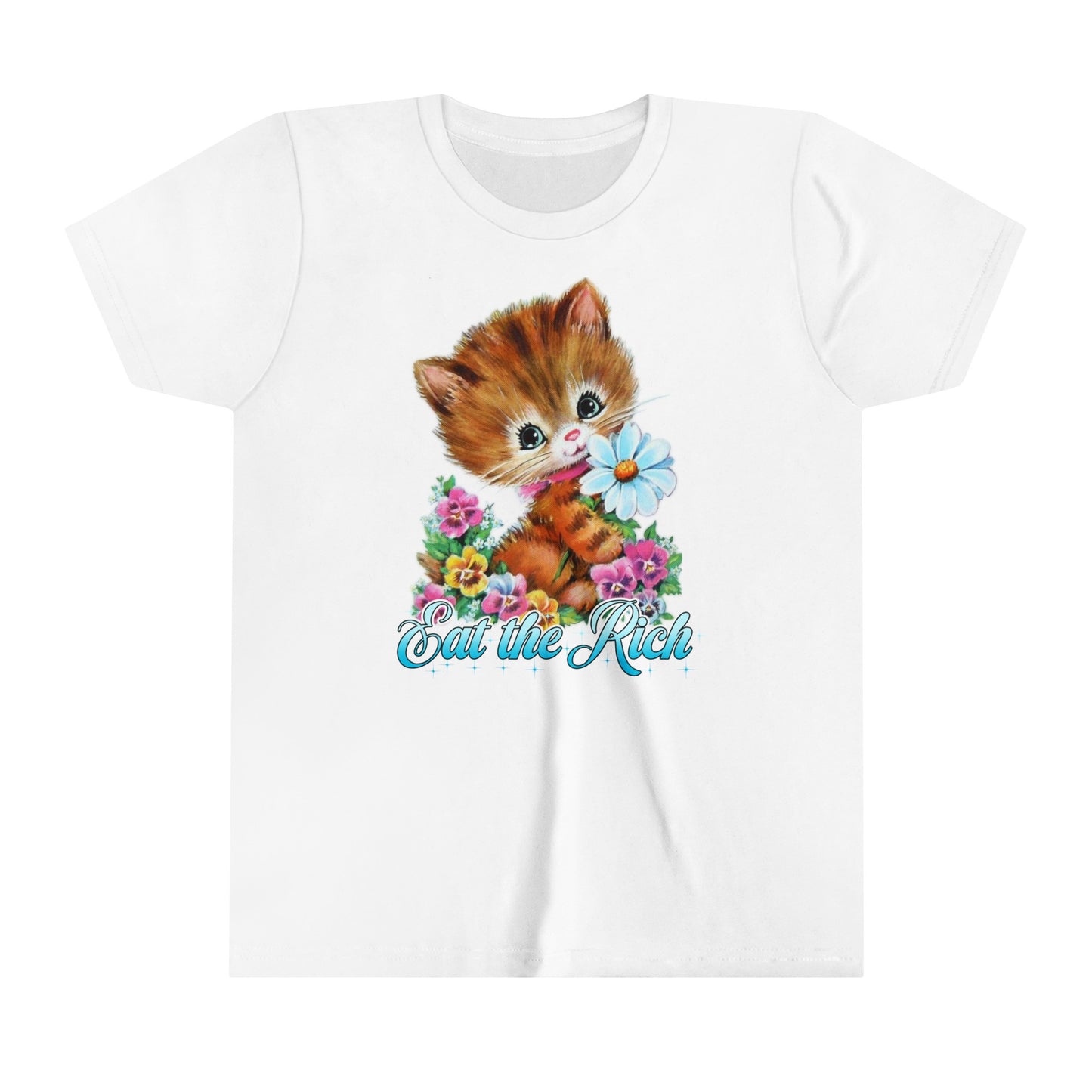 Kids Cute Kitty Eat the Rich Youth T-Shirt