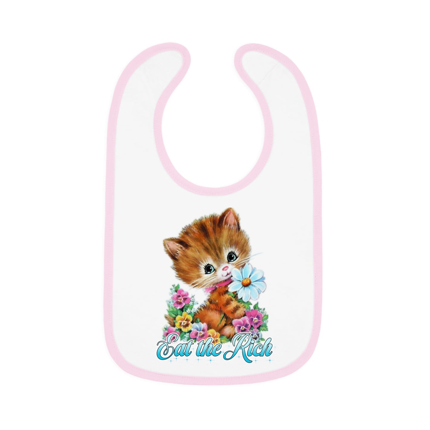 Cute Kitty Eat the Rich Baby Bib