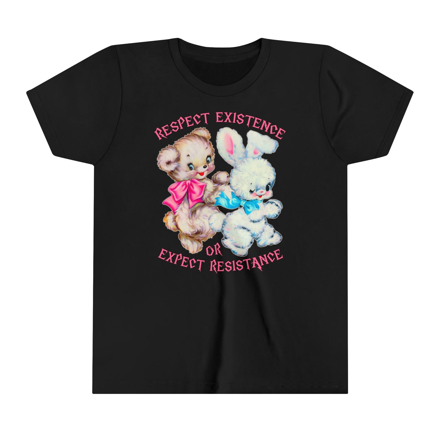 Kids Cute Retro Respect Existence or Expect Resistance Youth T-Shirt