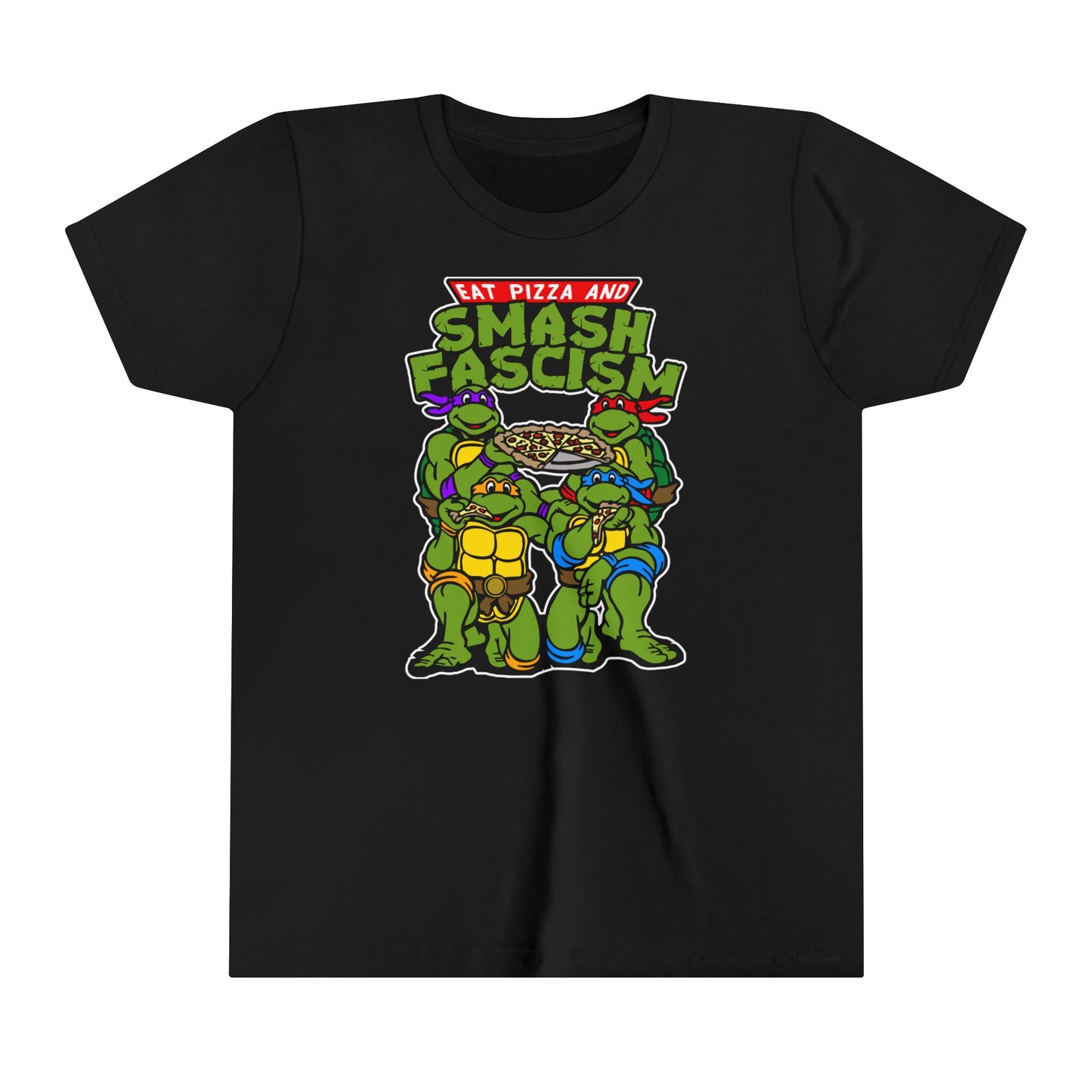 Kids Eat Pizza and Smash Fascism Youth T-Shirt