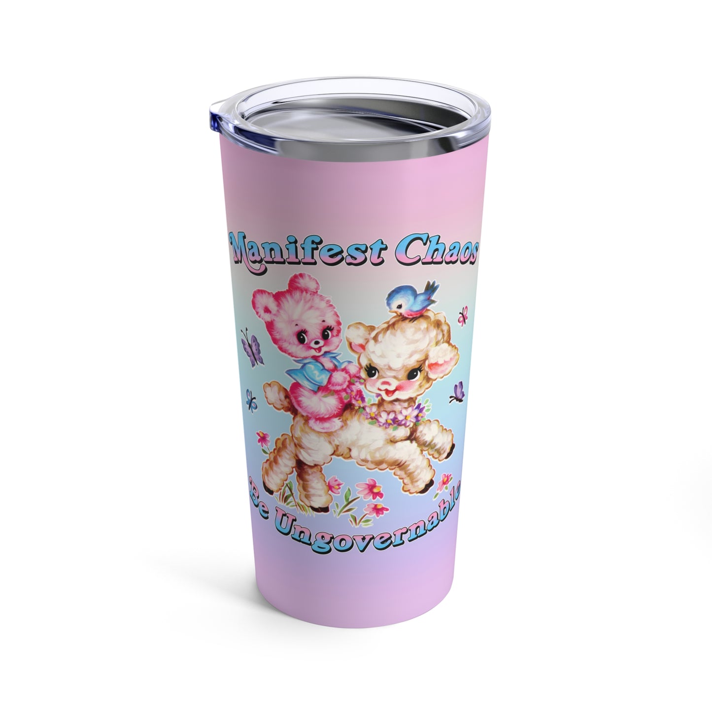 Cute Retro Manifest Chaos Be Ungovernable Tumbler