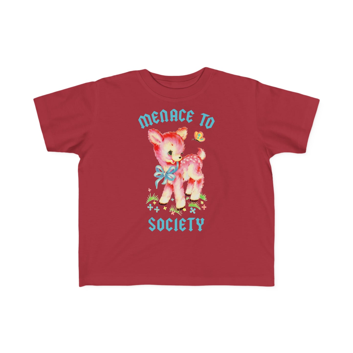 Cute Retro Deer Menace to Society Toddler Kids T-Shirt