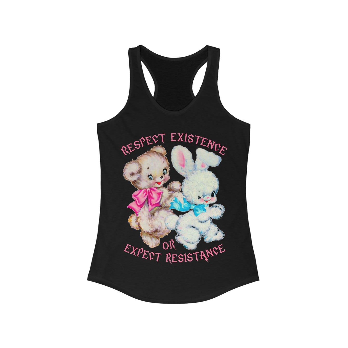 Cute Retro Respect Existence or Expect Resistance Tank Top