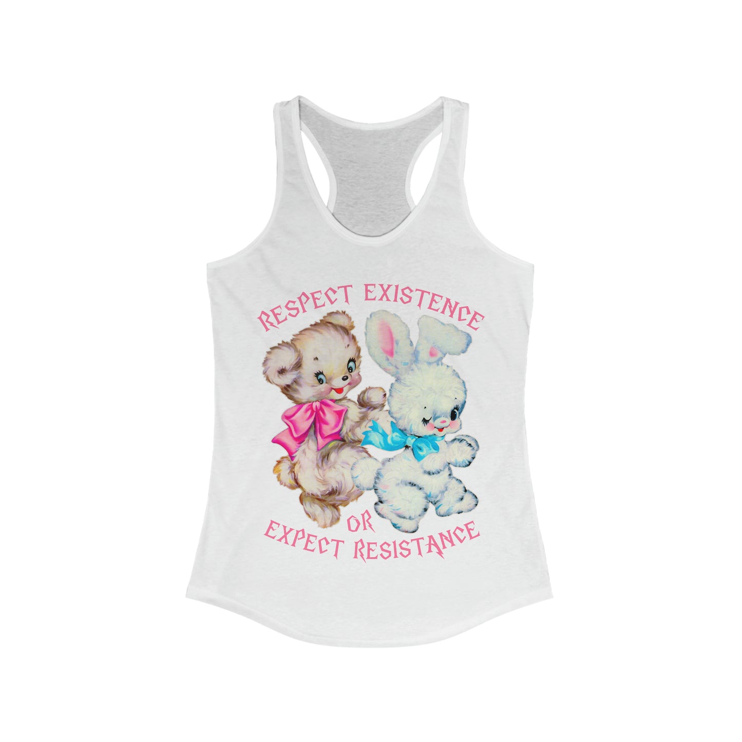 Cute Retro Respect Existence or Expect Resistance Tank Top