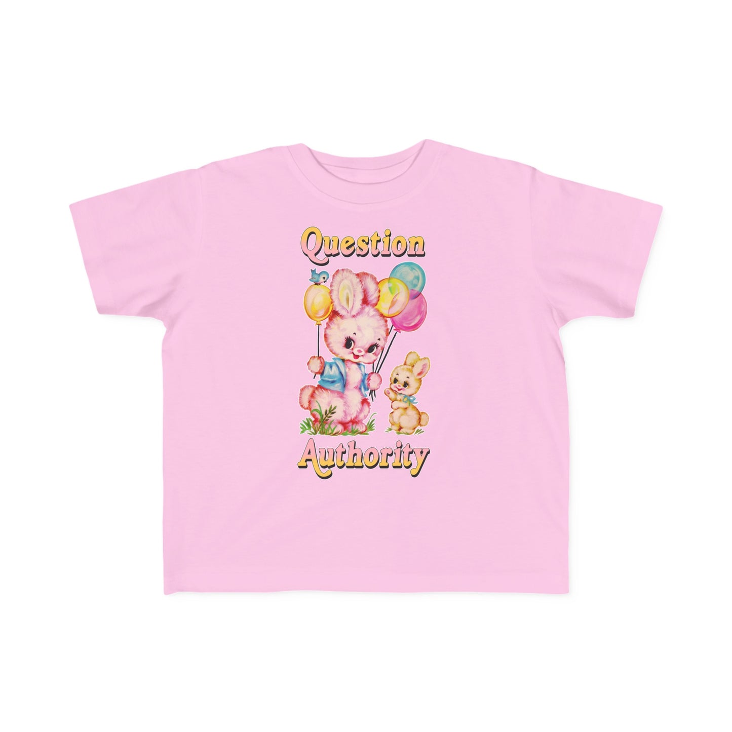 Cute Retro Question Authority Toddler Kids T-Shirt