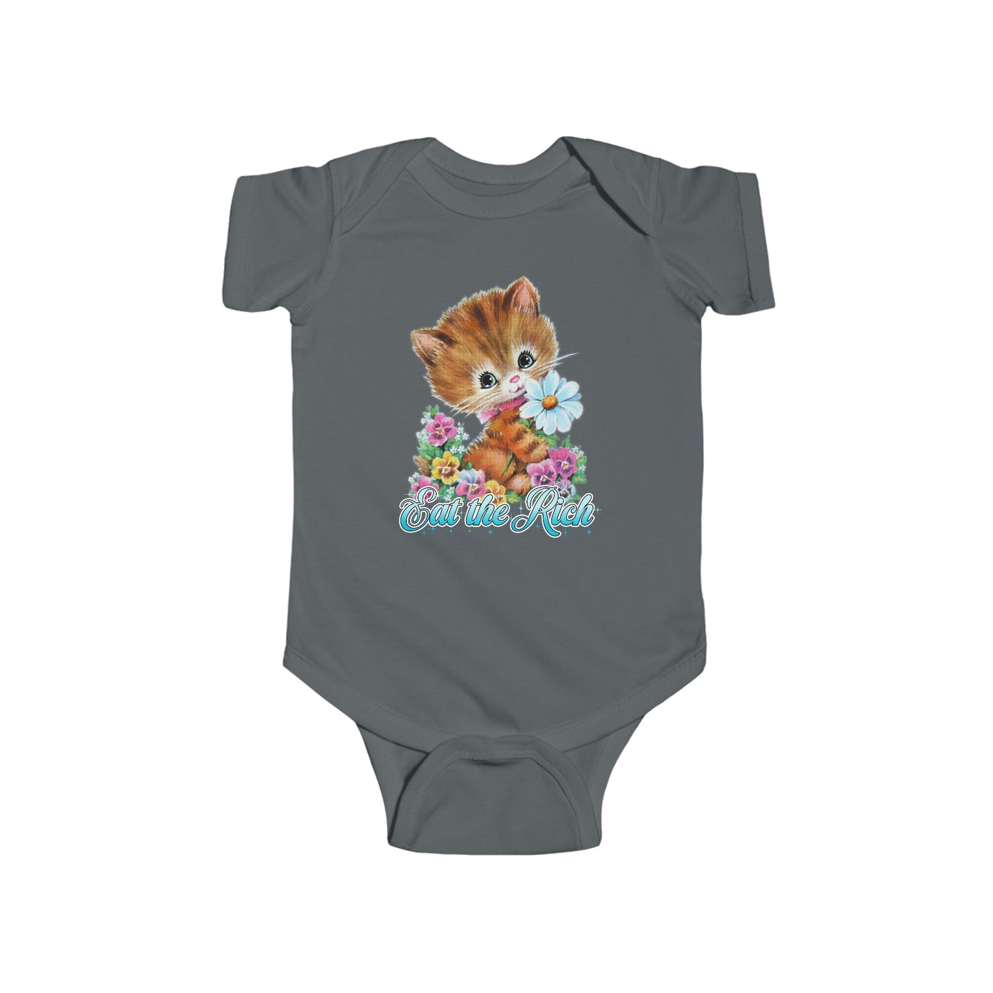 Cute Kitty Eat the Rich Baby Onesie