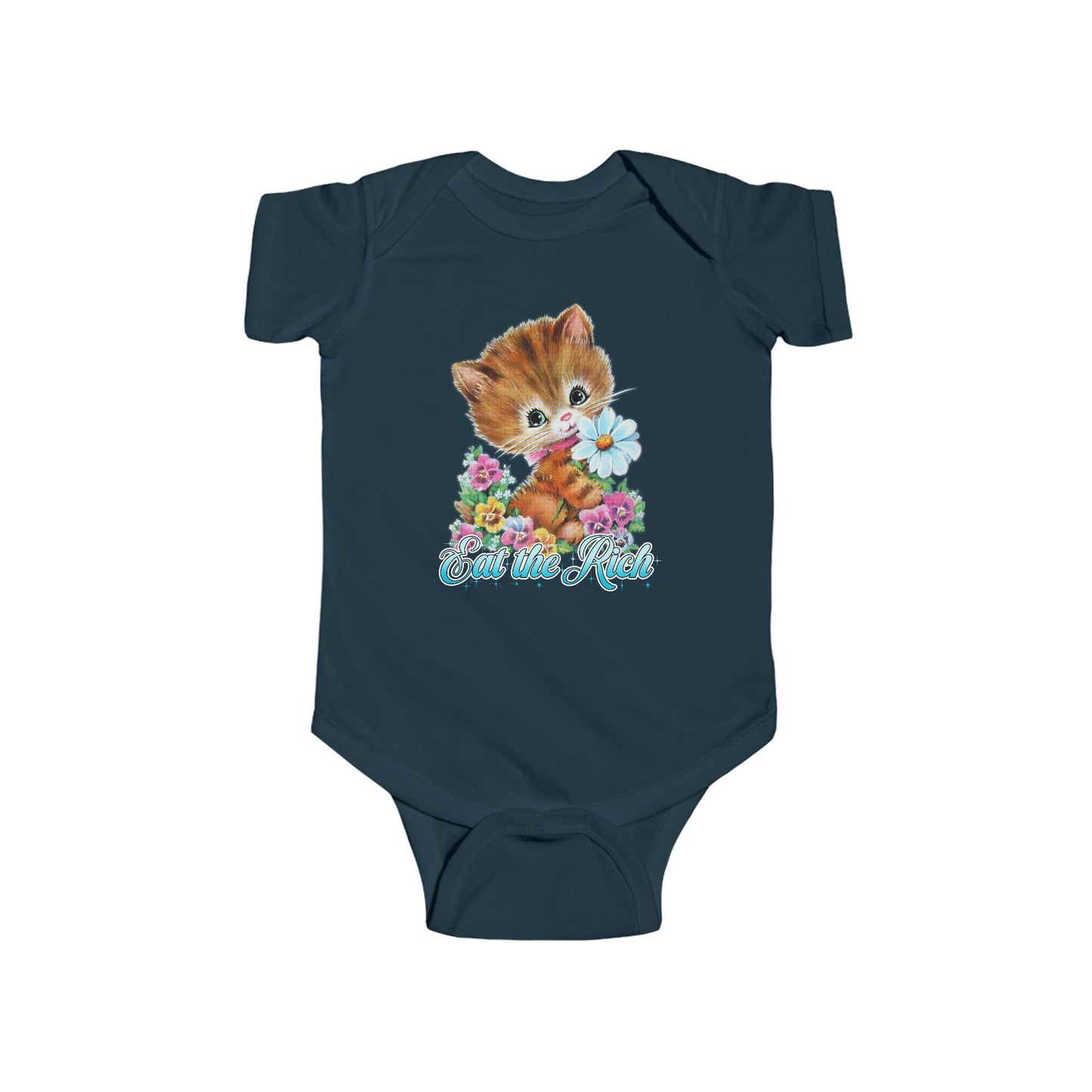 Cute Kitty Eat the Rich Baby Onesie