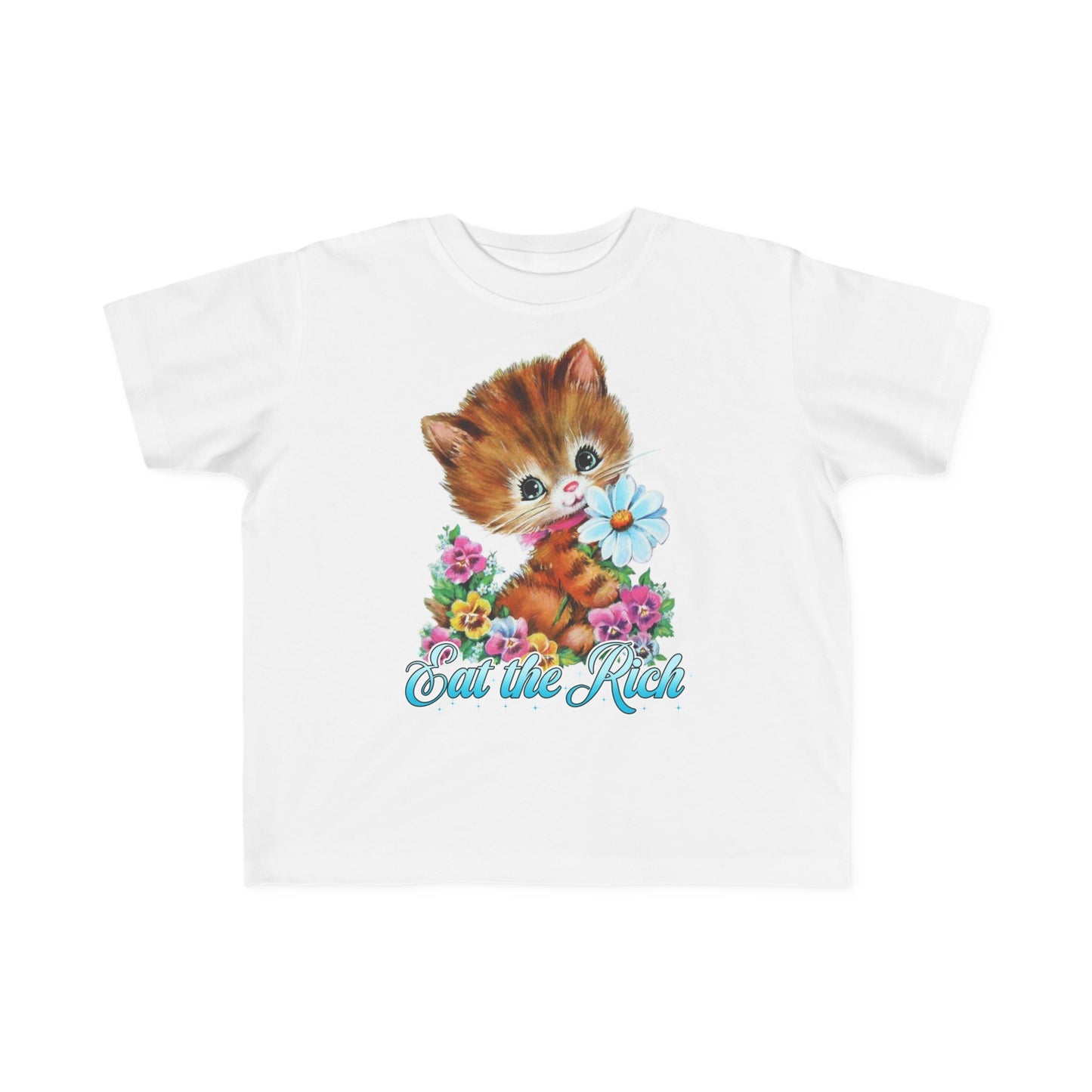 Cute Kitty Eat the Rich Toddler Kids T-Shirt