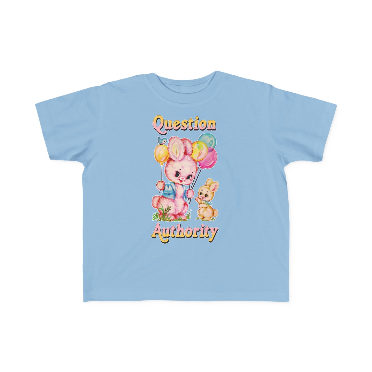 Cute Retro Question Authority Toddler Kids T-Shirt