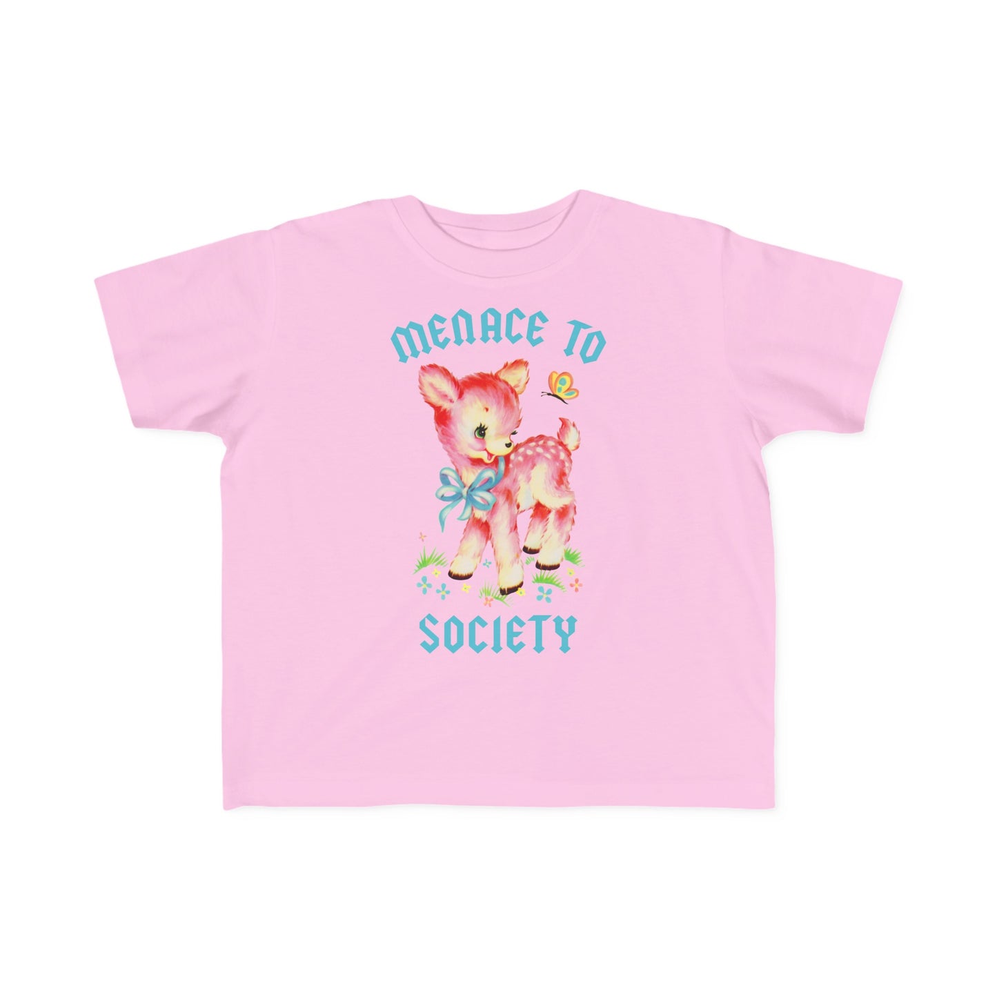 Cute Retro Deer Menace to Society Toddler Kids T-Shirt